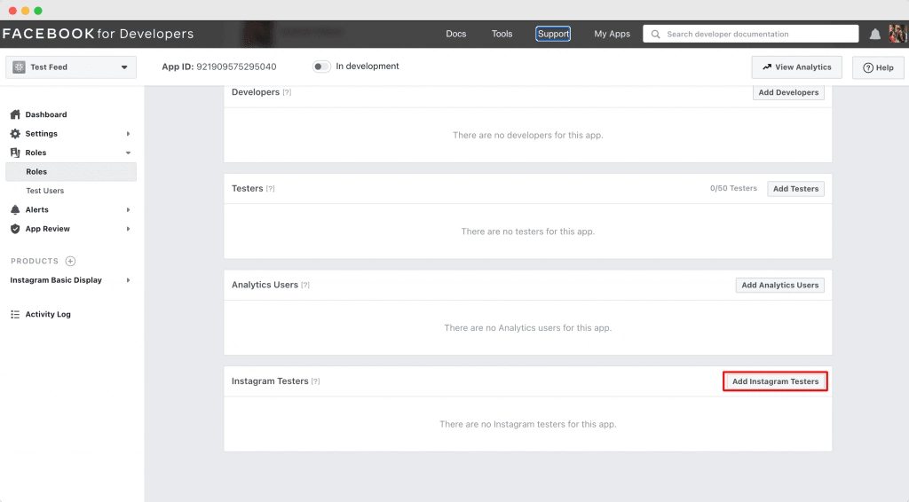 Instagram Access Token aanmaken 8