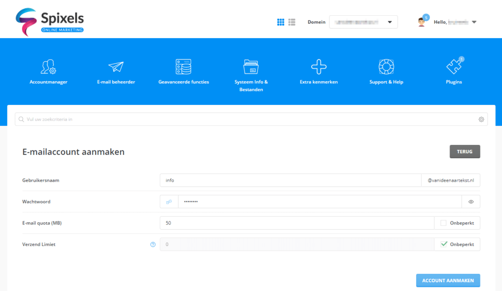 E-mailadres aanmaken 3