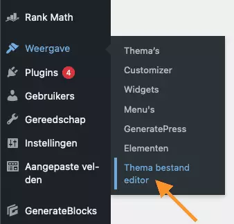 Snippets toevoegen aan functions.php van WordPress 1