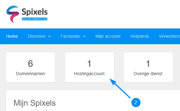 Inloggen hostingpaneel 1