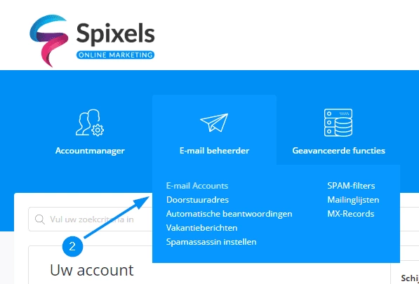 E-mailadres aanmaken 1