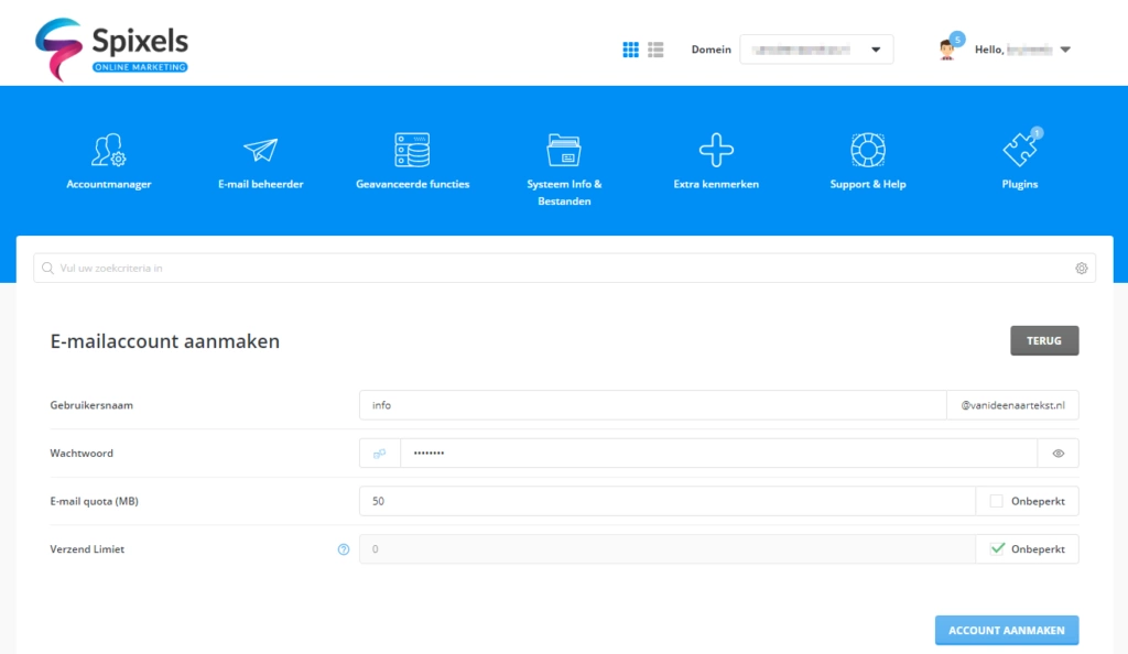 E-mailadres aanmaken 3